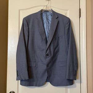 J Hilburn Blazer Jacket Men’s’49R Blue Tailored Fit Wool Sport Coat 2 Button